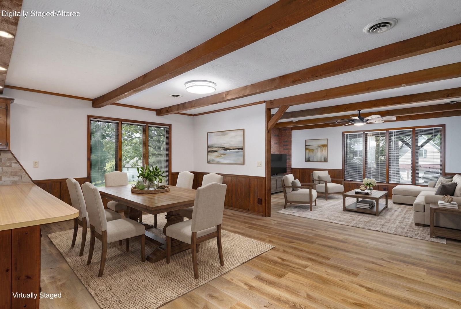 Beautiful Dining with Large Windows at 1214 W Beverly Hills Drive, Springfield, MO 65803