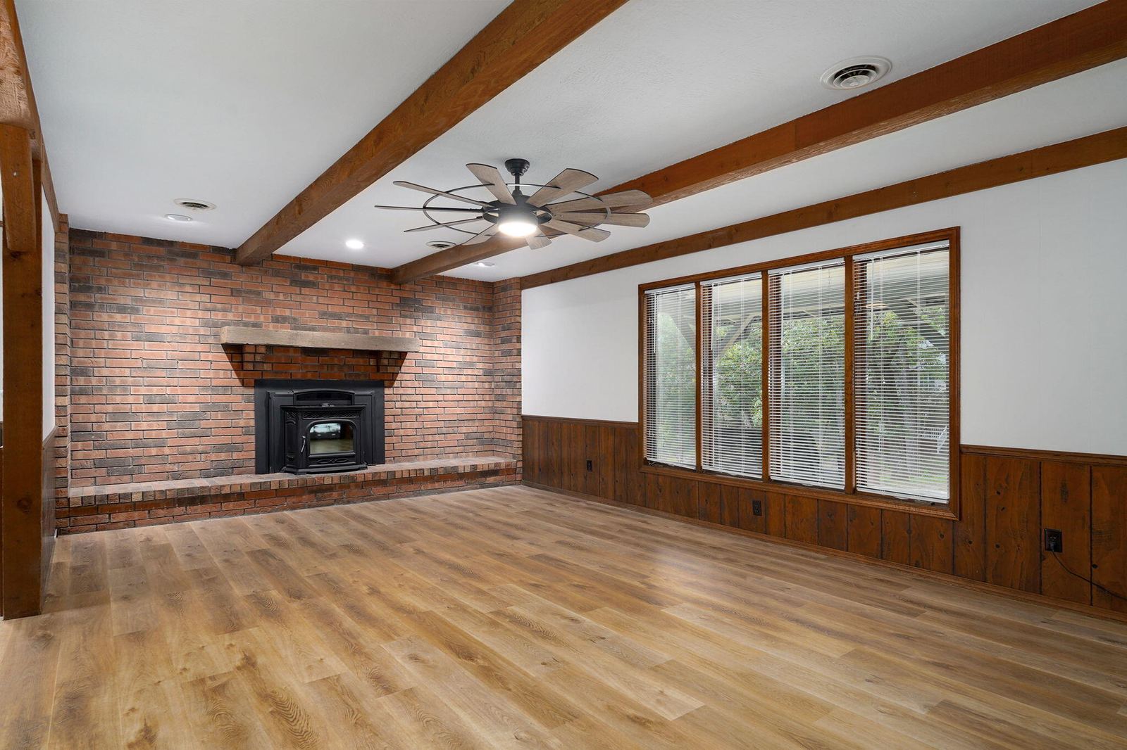 Brick Fireplace at 1214 W Beverly Hills Drive, Springfield, MO 65803