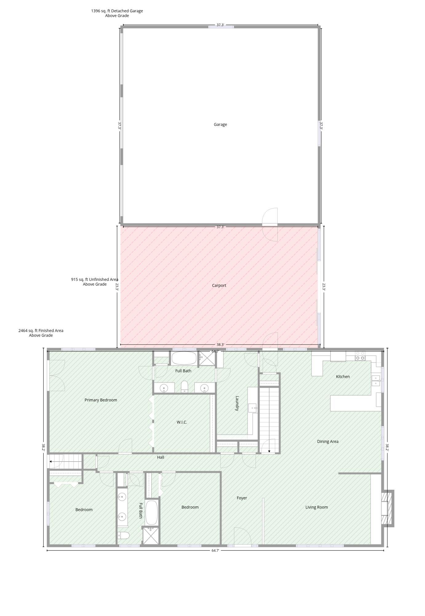Floor plan 1 of 2 for 1214 W Beverly Hills Drive