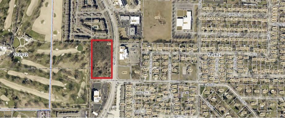 Aerial at 1209 E Holiday Street, Springfield, MO 65804