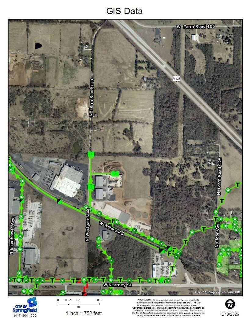 Sewer Map at 3117 N Farm Road 123, Springfield, MO 65803