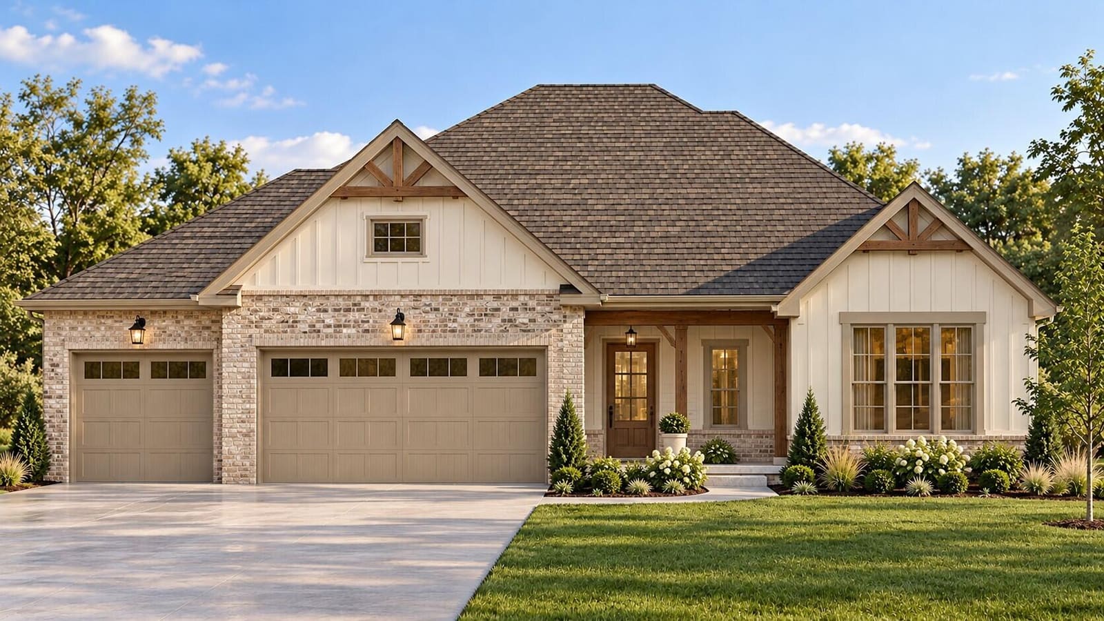 Modern Craftsman Home Exterior at 610 E Huntington Avenue, Springfield, MO 65810